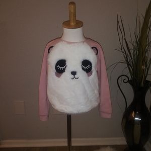 Pink and White Panda Sweater